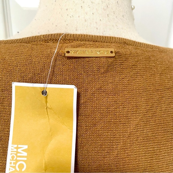 NWT Michael Kors Brown Long Sleeve Sweater Size Large - Picture 4 of 9